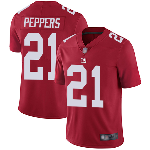 Men New York Giants #21 Jabrill Peppers Red Limited Red Inverted Legend Football NFL Jersey->new york giants->NFL Jersey